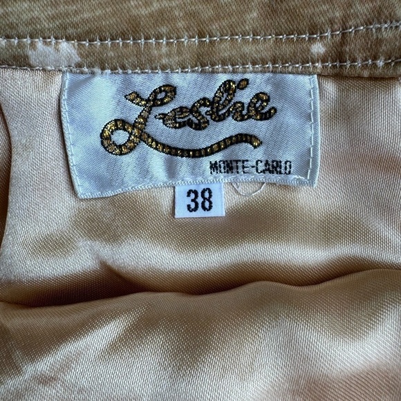 VINTAGE Leslie Monte-Carlo Ankle Length Midi Skirt Embroidered Pleated Sz 6 - Picture 12 of 14